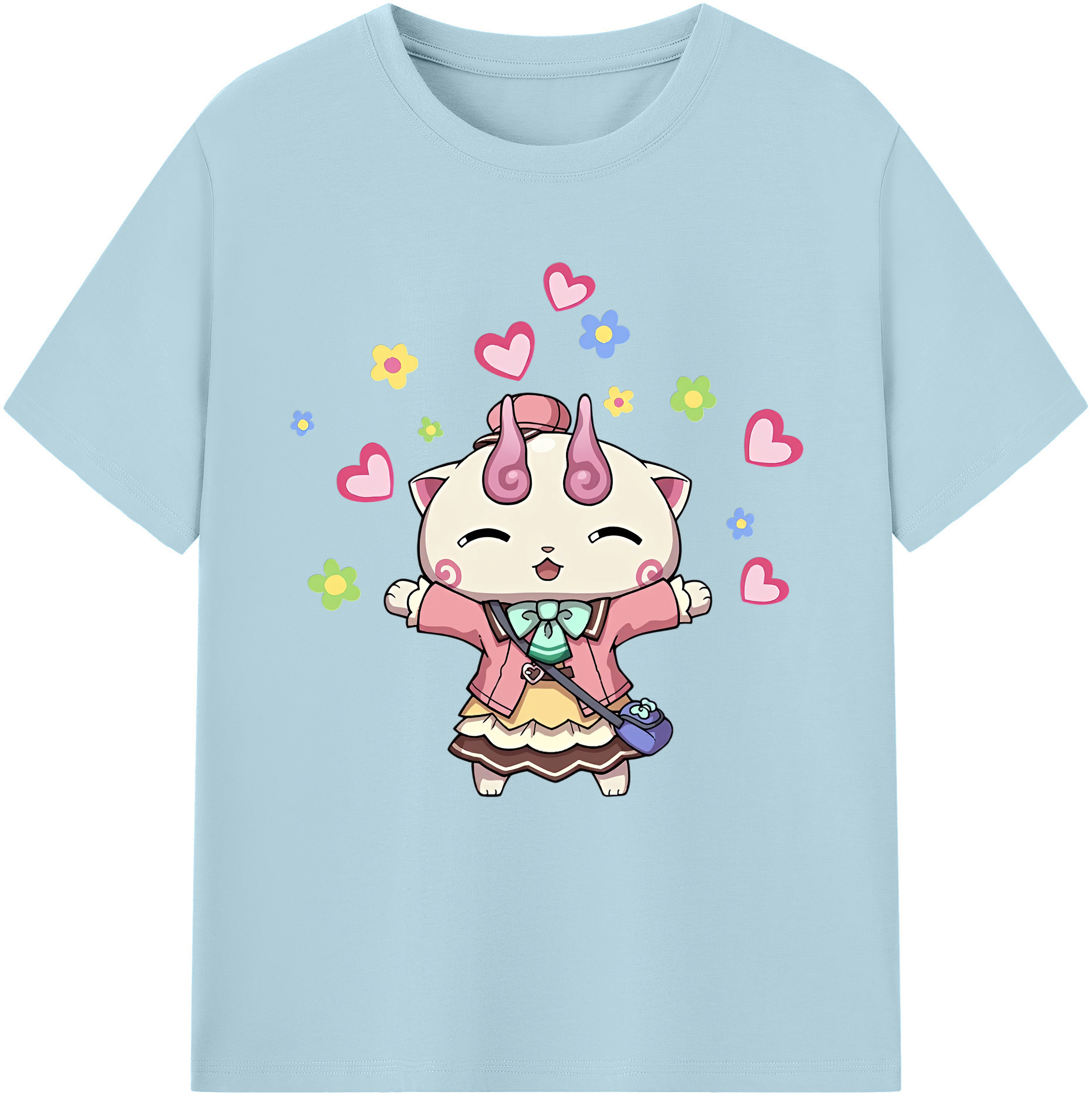 （画像用） 妖怪ウォッチ Yo-kai Watch 綿100％半袖Tシャツ（フロントプリント）